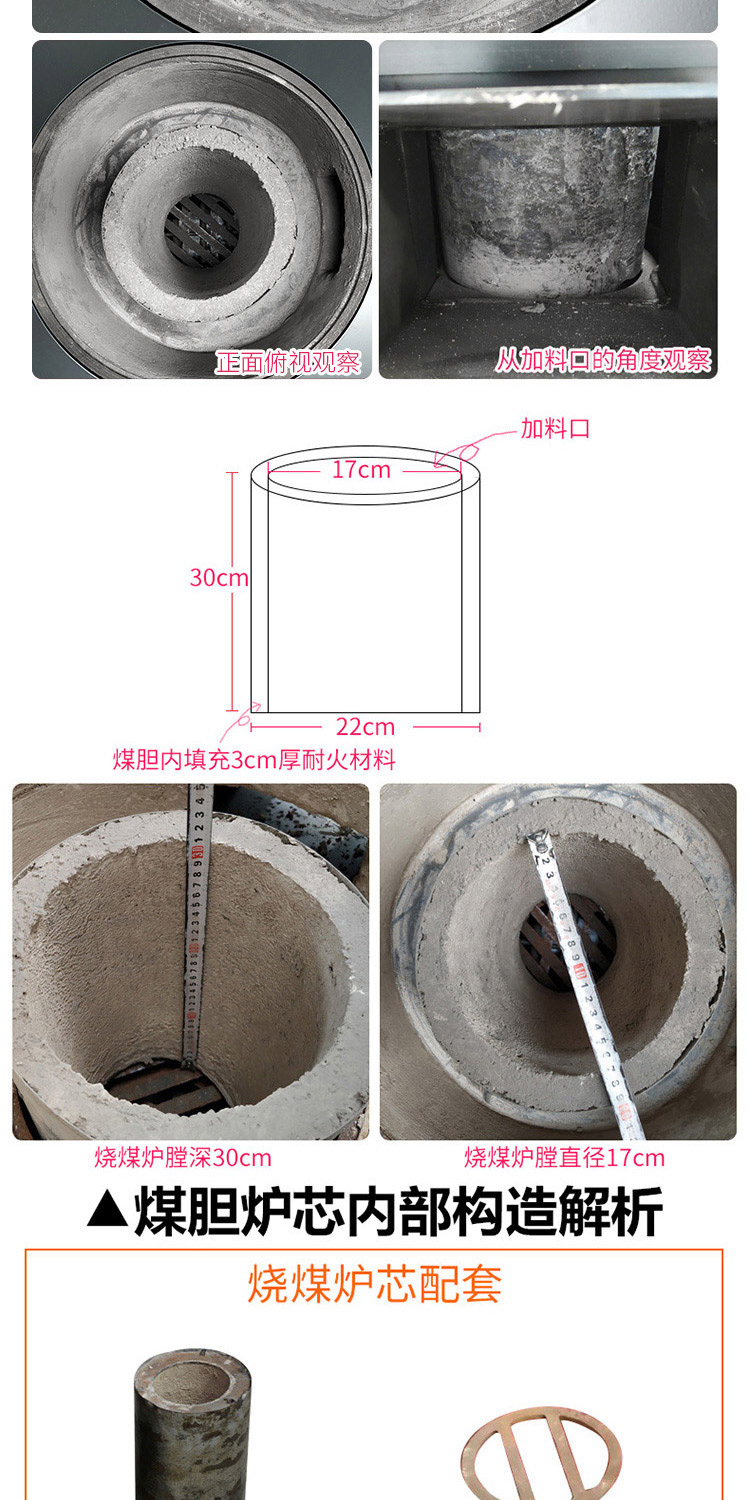 1.0米雙鍋位帶烤箱柴煤兩用藏爐— 功能柴煤兩用柴火爐【爐具】