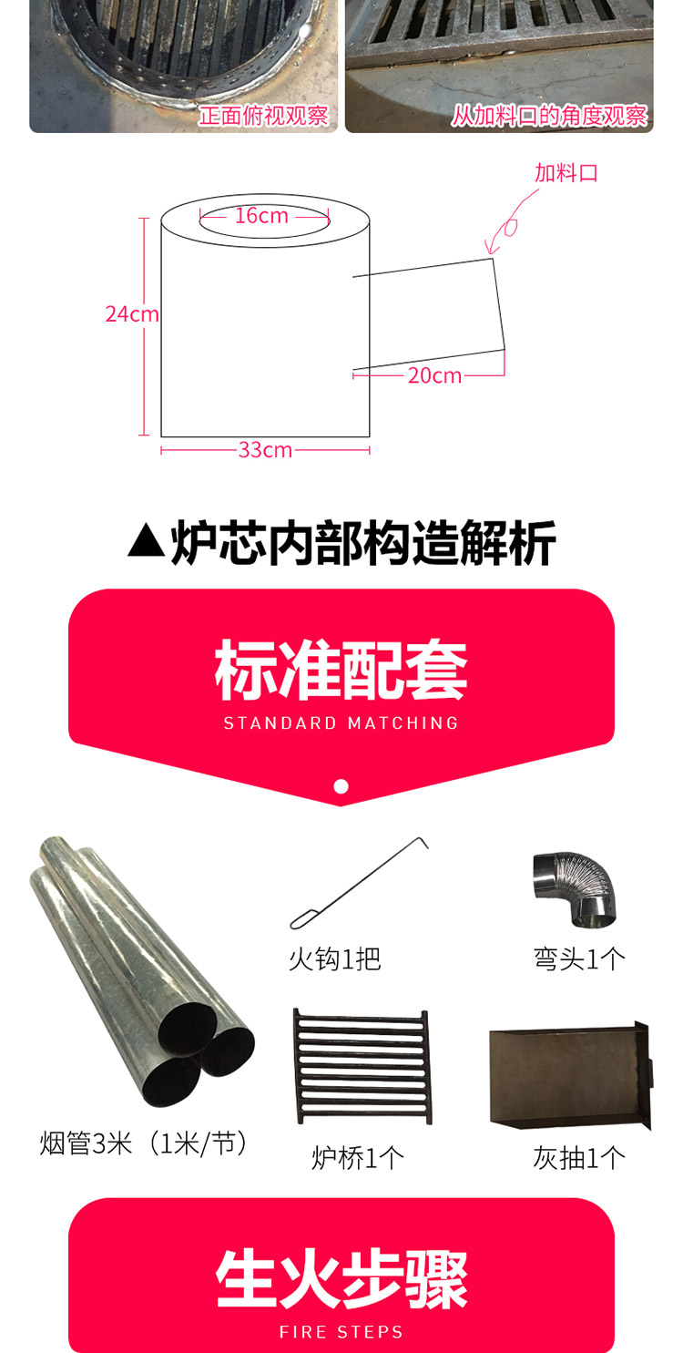 0.8米三鍋位三加料口帶烤箱藏爐 — 多功能家用取暖藏爐【爐具】焱森爐業(yè)